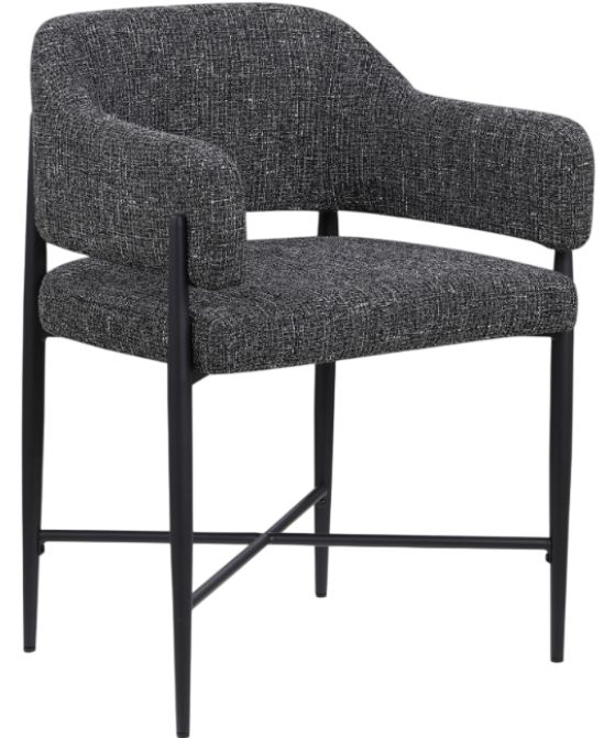 Meridian Furniture Dame Black Upholstered Dining Chair-0