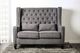 Furniture of America® Alicante Gray Love Seat Bench-1