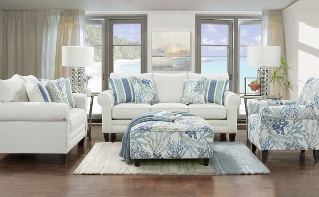 Fusion Furniture 1140 Grande Glacier White Sofa-1