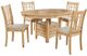 Coaster® Lavon 5-Piece Light Oak/Linen Dining Table Set-0