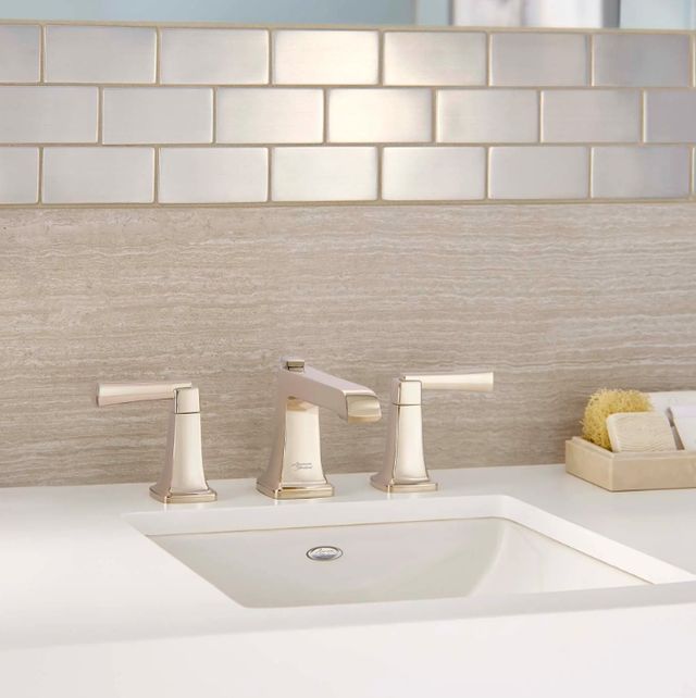 American Standard Townsend®Polished Nickel 8" Widespread 2-Handle Bathroom Faucet with Lever Handles-2