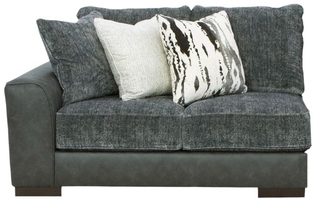 Signature Design by Ashley® Larkstone 2-Piece Pewter Right-Arm Facing Loveseat Sectional and Chaise-1