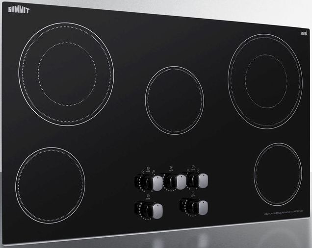 Summit® 36" Black Electric Cooktop-2