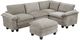 Homelegance® Dublin 5-Piece Dark Pewter Modular Sectional with Ottoman-0