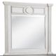American Woodcrafters 9410 Brighten Antique White/Charcoal Brown Landscape Mirror-0
