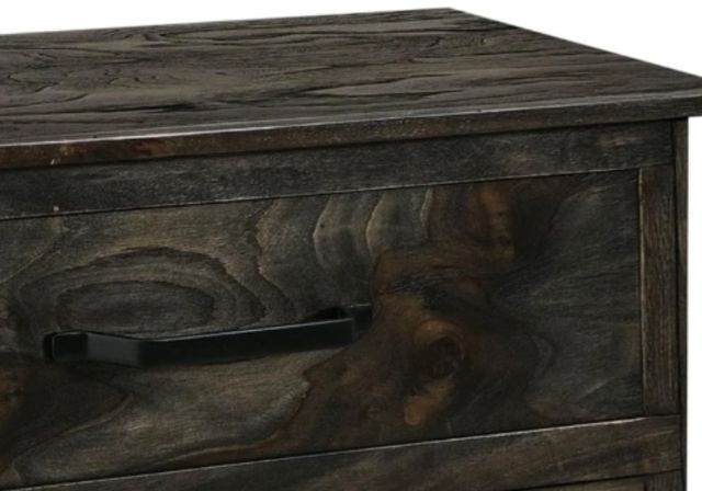 International Furniture Direct Teak Stained Dark Chest-3