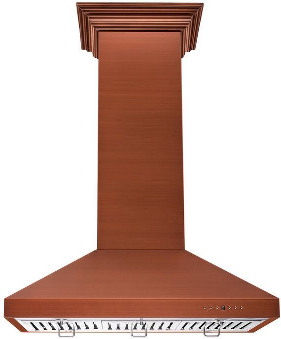 ZLINE Designer 36" Baked Copper Island Mount Range Hood -2