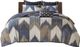 Olliix by INK+IVY 3 Piece Navy King/California King Alpine Printed Cotton Coverlet Set-0