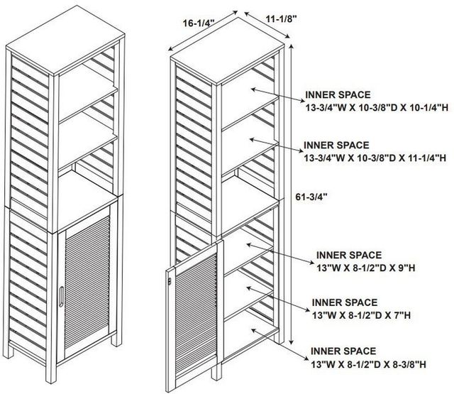 Linon Bracken Natural Tall Cabinet-2