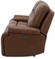 Liberty Furniture Cameron Dakota Saddle Leather Power Recliner Sofa-2
