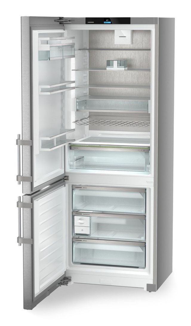 Liebherr 30" 16.8 Cu. Ft. SmartSteel Counter Depth Bottom Freezer Refrigerator-3