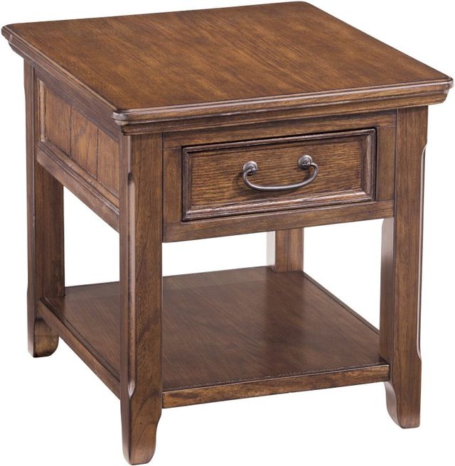 Signature Design by Ashley® Woodboro Dark Brown End Table-0