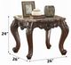 ACME Furniture Devayne Marble Top End Table with Dark Walnut Base-1