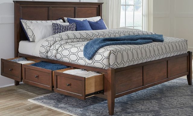 A-America® Westlake Cherry Brown King Panel Storage Bed-3