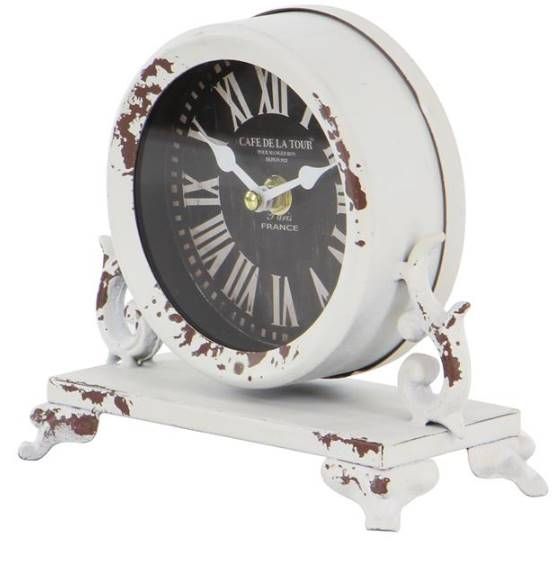 Deco Marche 2-Piece Black/White Scroll Decorative Clock Set-1