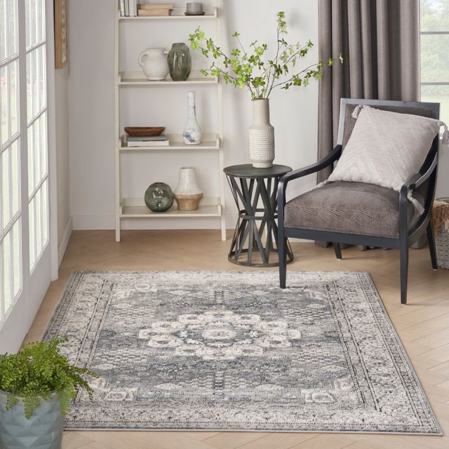 Nourison Home™ Quarry Gray Ivory 5'x7' Area Rug-1