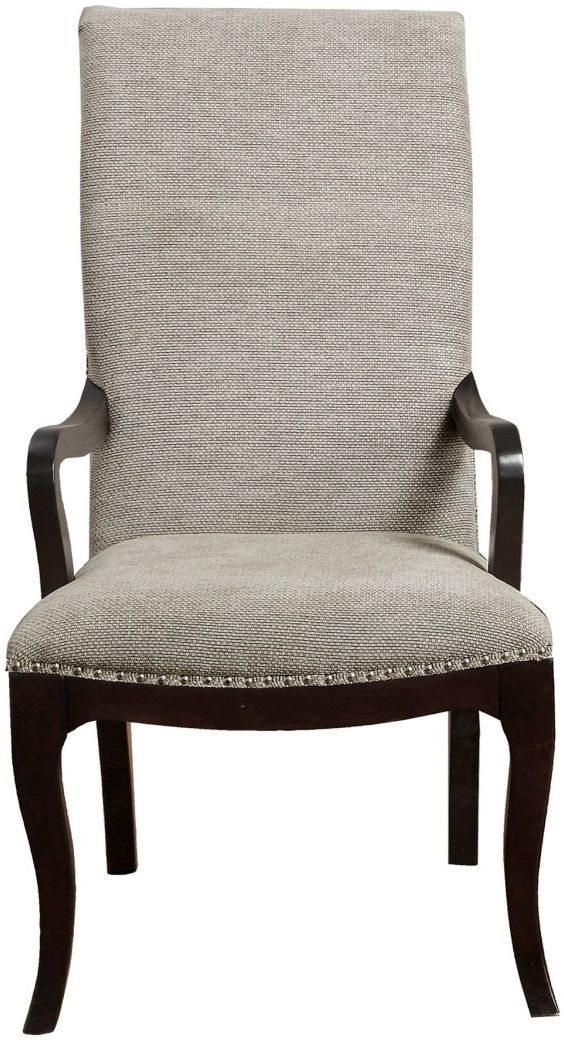 Mazin Furniture Savion Beige/Espresso Dining Room Arm Chair-0
