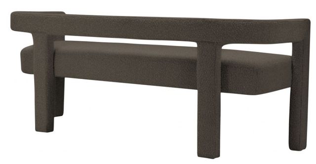 Meridian Furniture Athena Brown Boucle Fabric Upholstered Bench-1