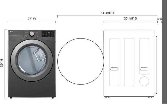 LG 7.4 Cu. Ft. Middle Black Front Load Gas Dryer-9