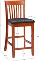 Linon Triena Dark Cherry Counter Stool-2