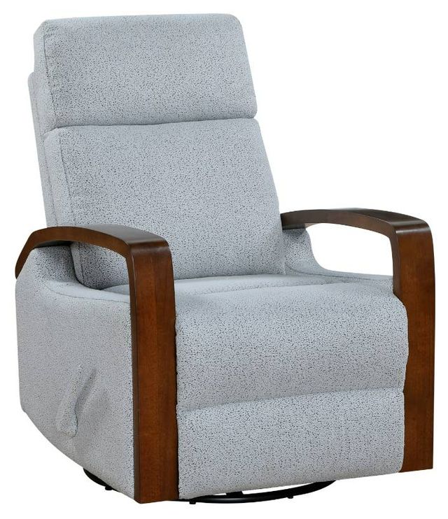 Homelegance® Margerie Gray Manual Swivel Glider Reclining Chair-0