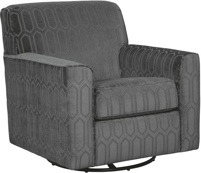 Signature Design by Ashley® Zarina Graphite Swivel Accent Chair-0