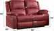 ACME Furniture Zuriel Red Manual Motion Reclining Loveseat-2