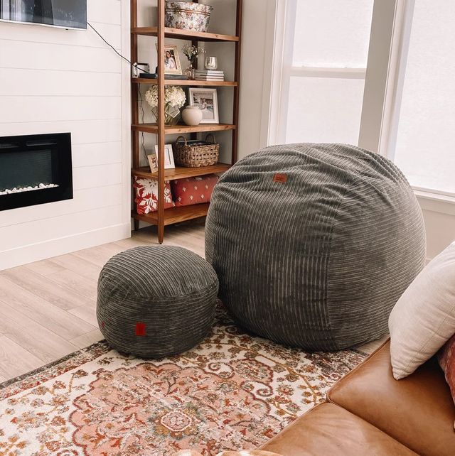 CordaRoy's® Original Gray Terry Corduroy King Bean Bag Chair-1