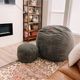 CordaRoy's® Original Gray Terry Corduroy King Bean Bag Chair-1