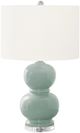 Monarch Specialties Inc. Blue Ceramic Table Lamp with Clear Base-0