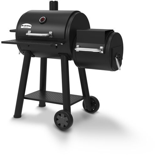 Broil King® Regal™ 400 Black Freestanding Offset Charcoal Grill-3
