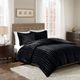Olliix by Madison Park Duke Black King/California King Faux Fur Comforter Mini Set-2