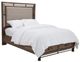 Michael Amini® Crossings Beige/Reclaimed Barn Eastern King Upholstered Panel Bed-0