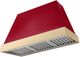 AGA Euclid 48" Piccadilly Red Wall Mounted Range Hood with Polished Brass Trim-0
