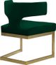 Meridian Furniture Alexandra Green/Gold Velvet Dining Chair-3