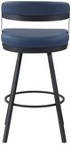 Homelegance® Crowley Blue Pub Swivel Chair-4