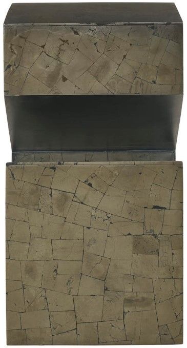 Universal Explore Home™ Modern Beige Pyrite Side Table-2