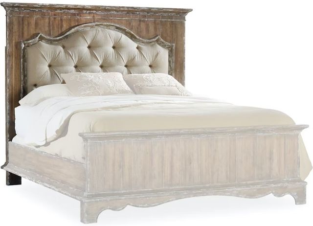 Hooker® Furniture Chatelet Caramel Froth Queen Upholstered Mantle Panel Bed-1