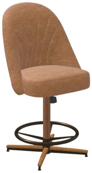 Chromcraft Customizable Landry Counter Height Swivel Dining Stool-3