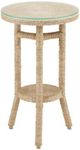 Currey & Company Limay Glass Insert Natural Rope Drinks Table-1