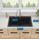 Elkay Quartz Classic® Black 33" x 20-7/8" x 9-7/16" Single Bowl Drop-In Sink-4