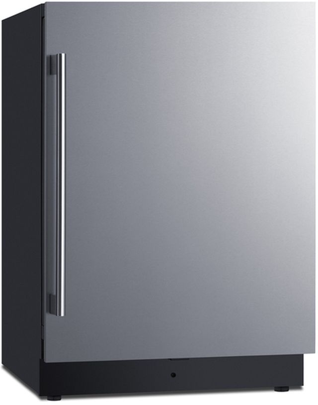 Summit® 24" 3.2 Cu. Ft. Stainless Steel Under the Counter Refrigerator Freezer-3