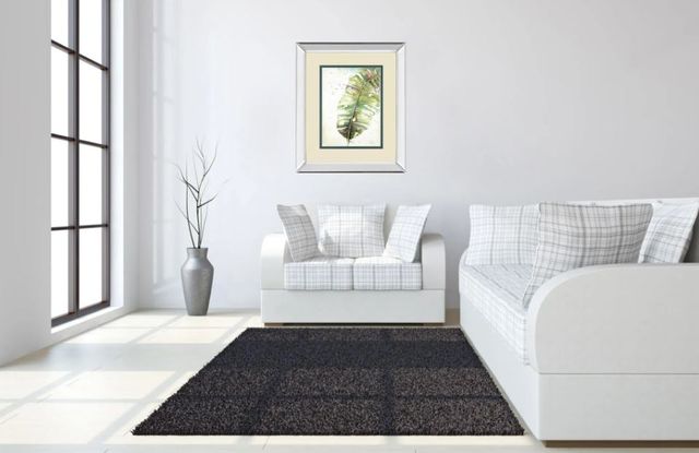 Classy Art Watercolor Plantain Leaves Il by Patricia Pinto Mirror Framed Wall Art-2
