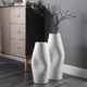 Stylecraft Guzzi Powder White Indented Ceramic Vase-5