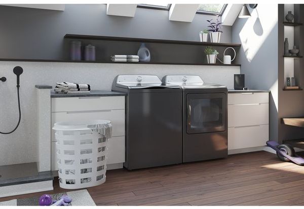 GE Profile Diamond Gray Laundry Pair