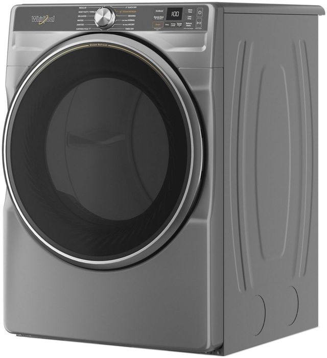 Whirlpool® 7.4 Cu. Ft. Radiant Silver Front Load Gas Dryer with Steam Capabilities-2