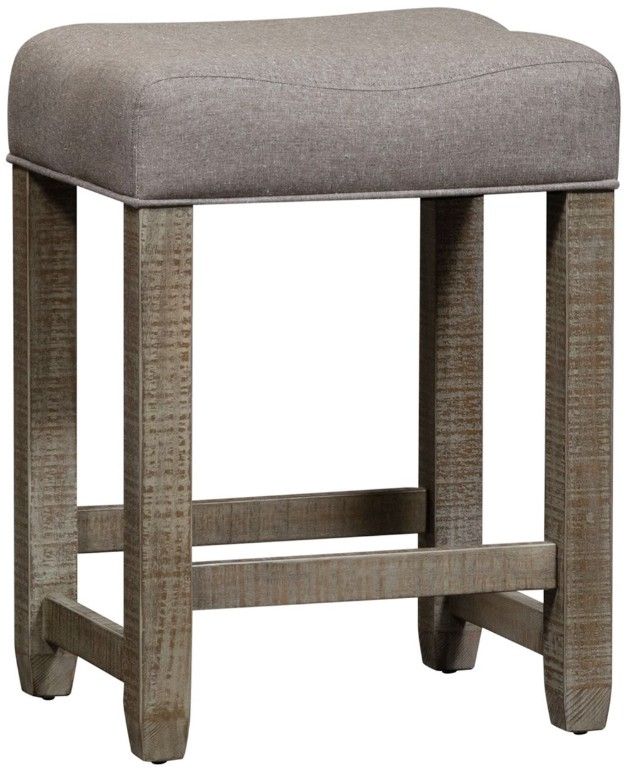 Liberty Furniture Parkland Falls Oatmeal/Weathered Taupe Upholstered Console Stool-0