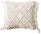Livia Macramé Beige Decorative Pillow-0