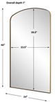 Uttermost® Tordera Brass Plated Arch Mirror-2