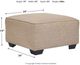 Repose-pieds d'appoint surdimensionné de Ashley® Baceno - Chanvre-1